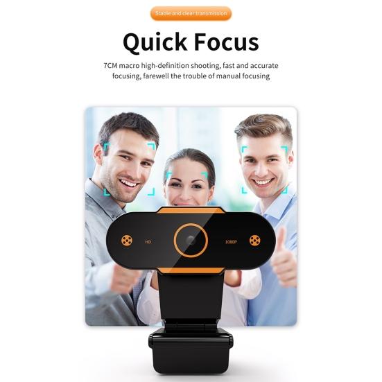 High Definition USB Webcam Live Streaming Camera with Mic for Computers Laptops