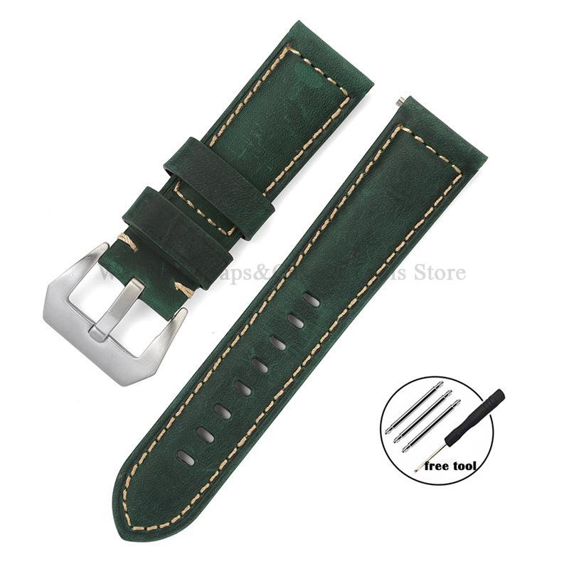 Brățară de ceas din piele naturală business Panerai pentru Omega cataramă din oțel negru maro accesorii curea bărbați 20mm 22mm 24mm 26mm
