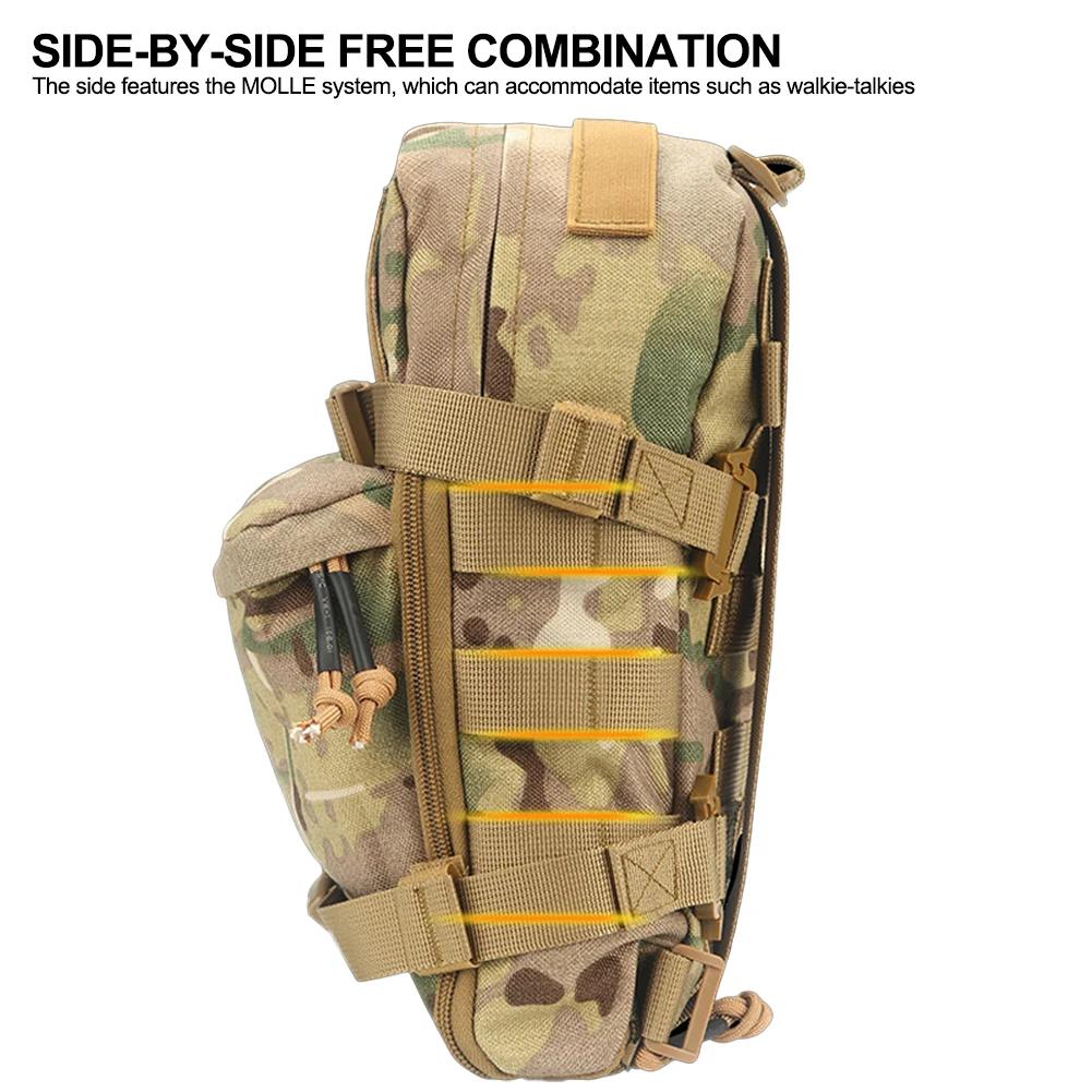Mini Hydration Bag Outdoor Tactical Backpack Water Bladder Carrier Zipper Pouch Outdoor Hunting Bag 1000D Nylon Outdoor Sports
