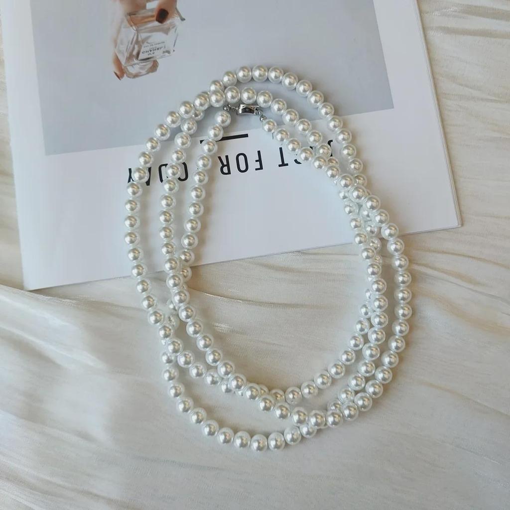 120cm Shijia Pearl Multi-Layered High-Gloss Long Necklace