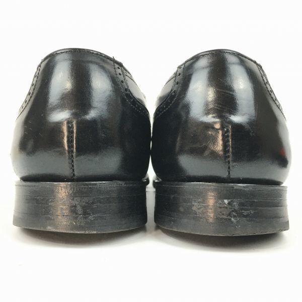 80er-90er Vintage BOSTONIAN Vollleder Wingtip Full Brogue Schwarz Größe 8.5D 26.0-26.5 Herren(GEBRAUCHT)