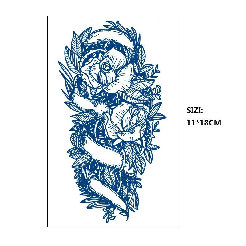 Emmy Naklejka Tatuaż Ziołowy Stopniowa Zmiana Geometryczny Gwieździste Niebo Łańcuch z Gwiazd Trwały Nieodblaskowy Naklejka Transferowa Wodna