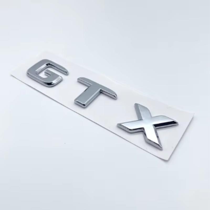 FD06-3D Flat Letters ABS Emblem GTX GTC ID4 ID6 for Volkswagen Car Tailgate Trunk Lid Nameplate Badge Logo Sticker Chrome Black