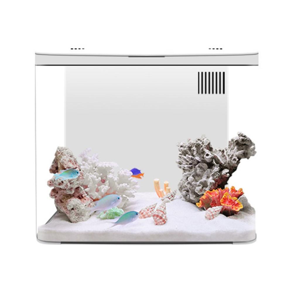 Kit Inicial para Aquário Pequeno Aquário para Peixe Betta de Mesa Acrílico Ecológico com Filtro LED e Luzes LED Ajustáveis