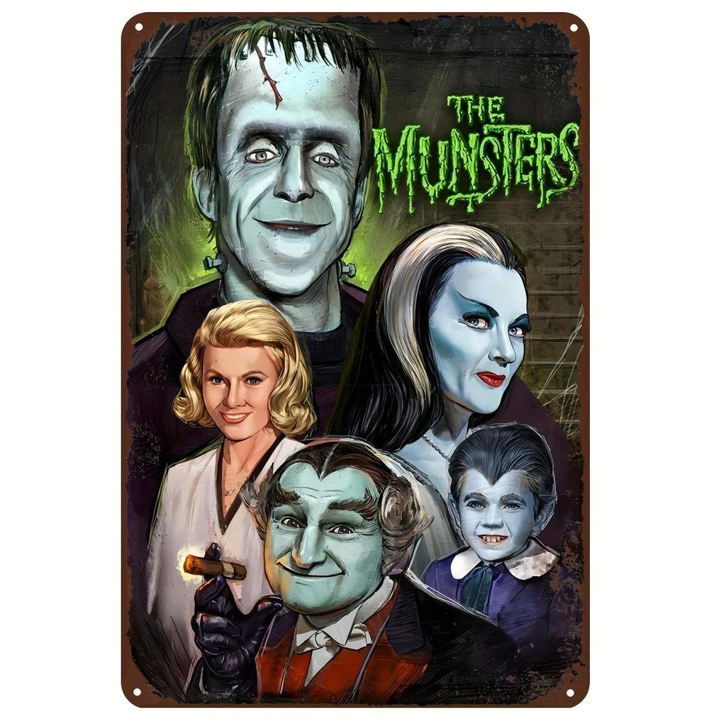 Retro Halloween Metal Sign Horror Movie Theme Shabby Iron Painting Tin Signs Wall Art Man Cave Film Theater Club Home Decoration