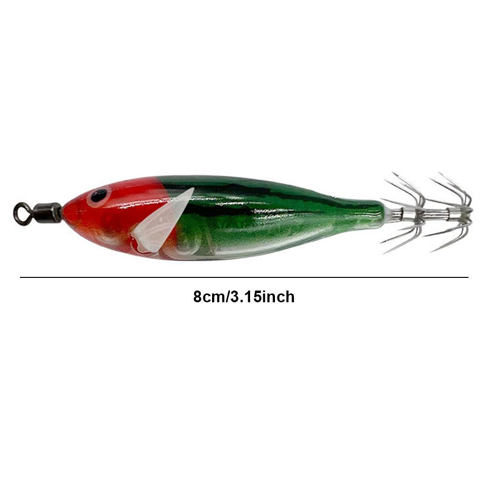 1PCS Squid Bait 55mm 5.5g UV Squid Jig Artificial Bait Sea Fishing Lure Fishing Bait for Webfoot Octopus EGI Cuttlefish Fishing