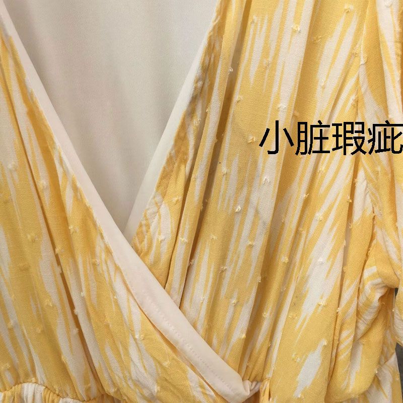 

100.00kg Fat mm Floral Vintage Foreign Trade Dress Yellow blemish 4