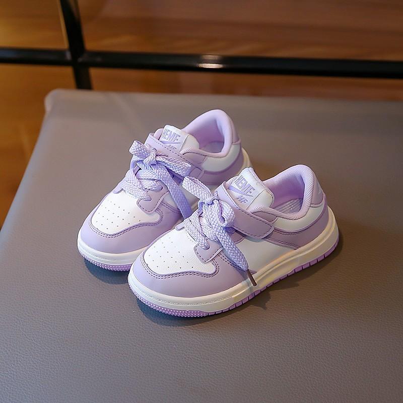 

Корейская мода обувь для девочек спортивная обувь осень и зима новые кожаные туфли на шнуровке для мальчиков черно-белые туфли с пандой 37 inner length 23CM фиолетовый