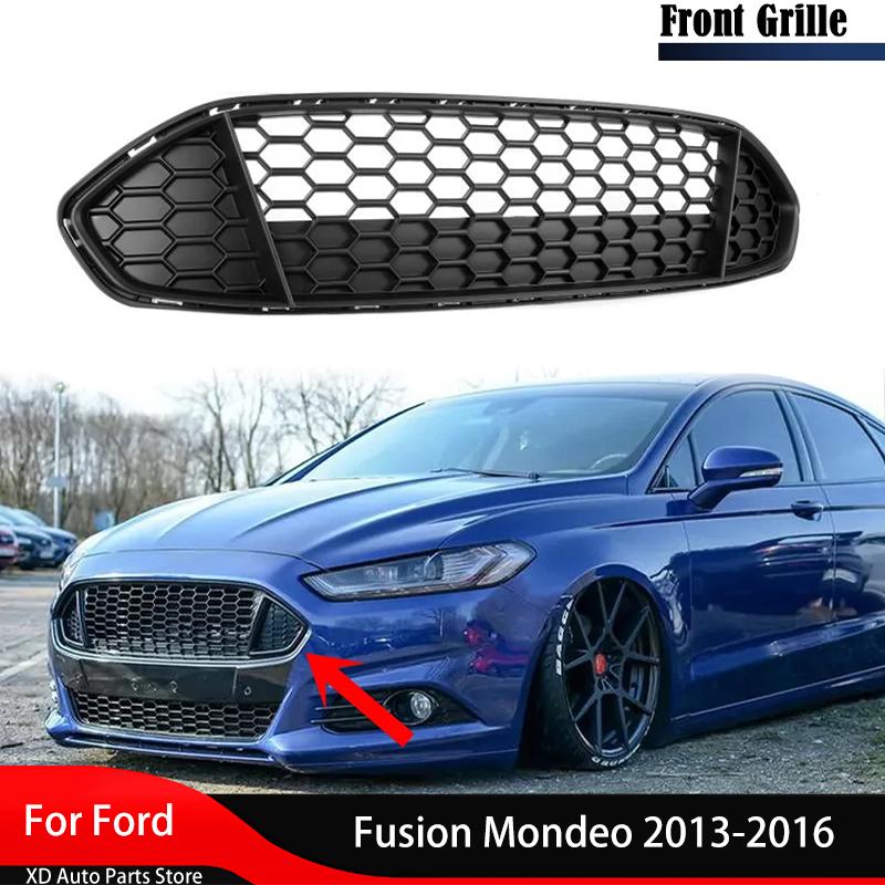 Front Bumper Lower Grill Honeycomb Grille Racing Grills for Ford Fusion Mondeo 2013-2016 Air Intake Grille Cover Auto Parts