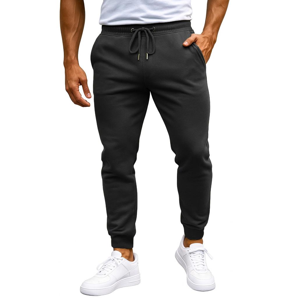 Men's Multi-color Sports Pants, Men's Spring Casual Loose Leg Tied Long Pants