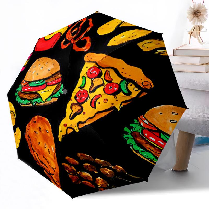 Diseño de Rodaja de Sandía Paraguas Automático para Exteriores Diseño Retráctil con 8 Varillas Durabilidad Ligero Regalo Perfecto para Amigos Familia