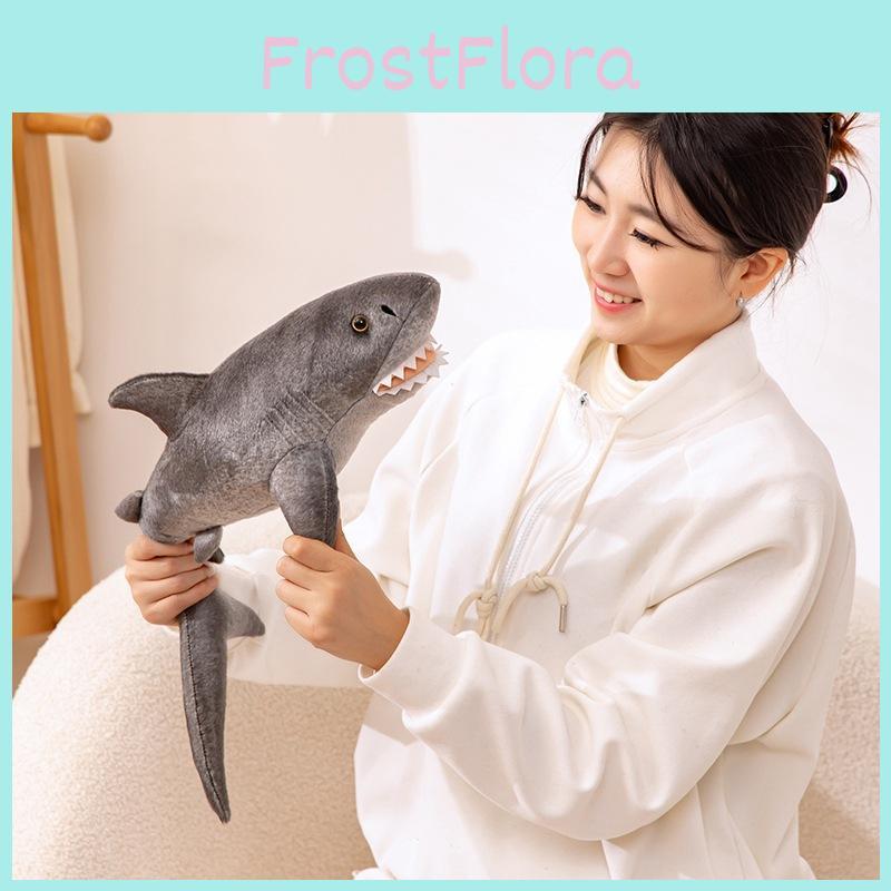 Marine Animal Grey Shark Plush Toy Stuffed Dolls Room Decoration Gifts Kids