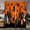 Christmas Witch Ghost Printed Curtains Pole Bag Decorations Daily Home Room Curtain Polyester