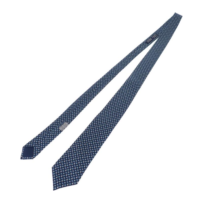 HERMES   gravata Marinho/Padrão Animal seda masculino