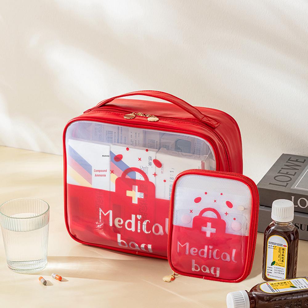 Foldable Large-Capacity Medicine Box: Dustproof & Moisture-Proof First Aid Travel Storage Bag