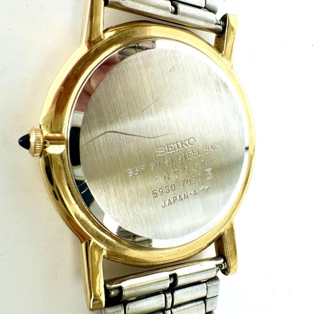 [USED] Battery SEIKO Dolce Round Two-tone Watch