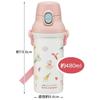 Skater Children's Plastic Water Bottle 480ml Ag+ Antibacterial Sanrio Characters X Akiko Kobuchi Sanrio Girls Made In Japan PSB5SANAG-A