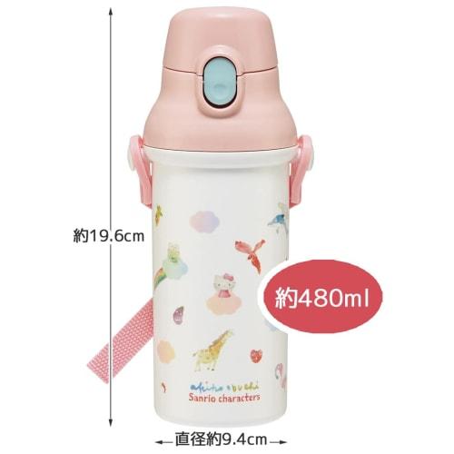 Skater Children's Plastic Water Bottle 480ml Ag+ Antibacterial Sanrio Characters X Akiko Kobuchi Sanrio Girls Made In Japan PSB5SANAG-A