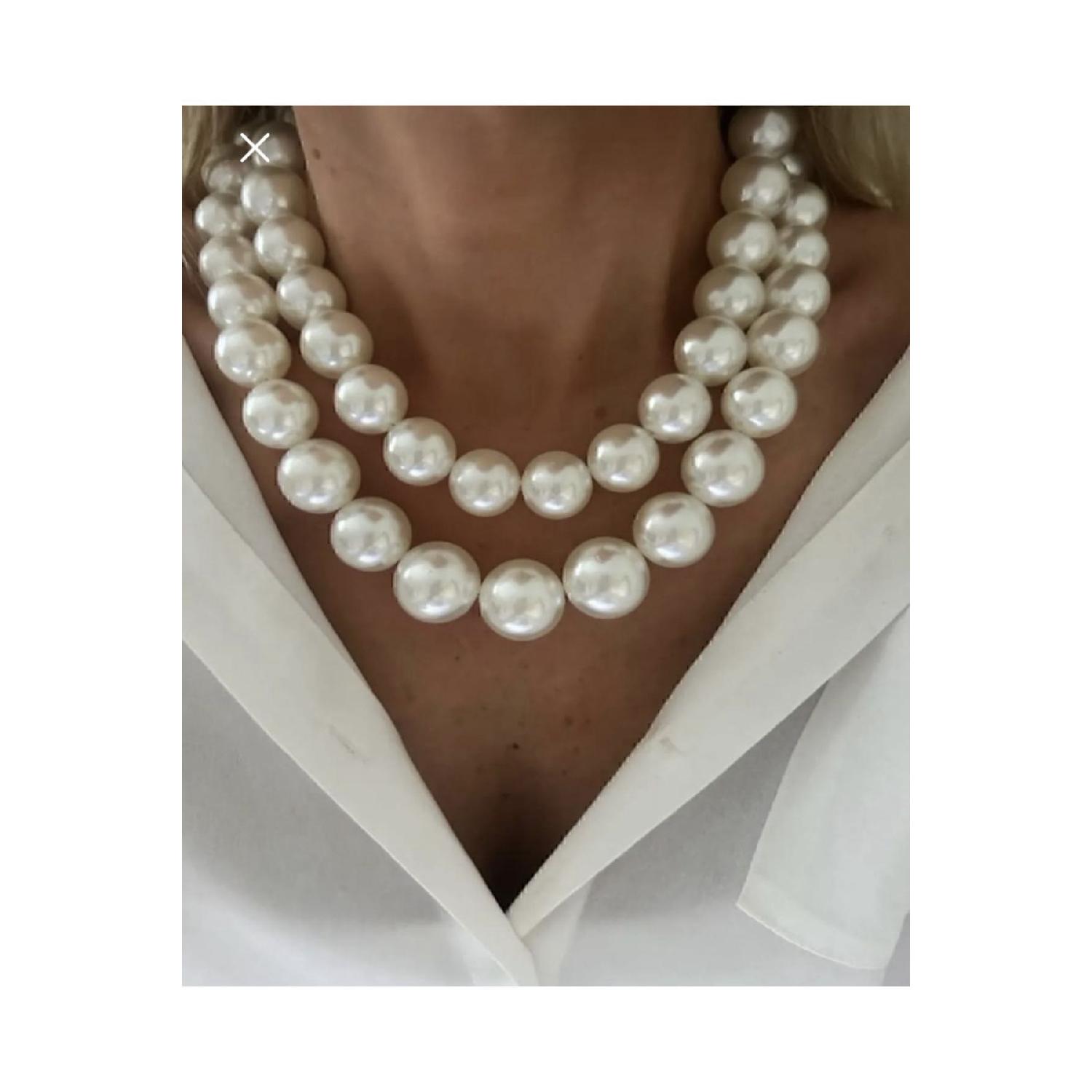 

Great Inci Double Sira Necklace Choker Necklace Inci Choker білий