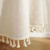 Polyester Linen Tassels Tablecloth, Black Peony Printing Dust-Proof Table Cover,for Kitchen Dinning Coffee Teatable Home Decor