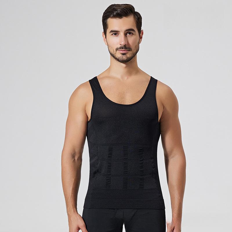 Men's Shapewear Slimming Body Corset Baju Melayu Lining Vest Shirt Body Shaper Lift Body Singlet Stoking Musim Raya