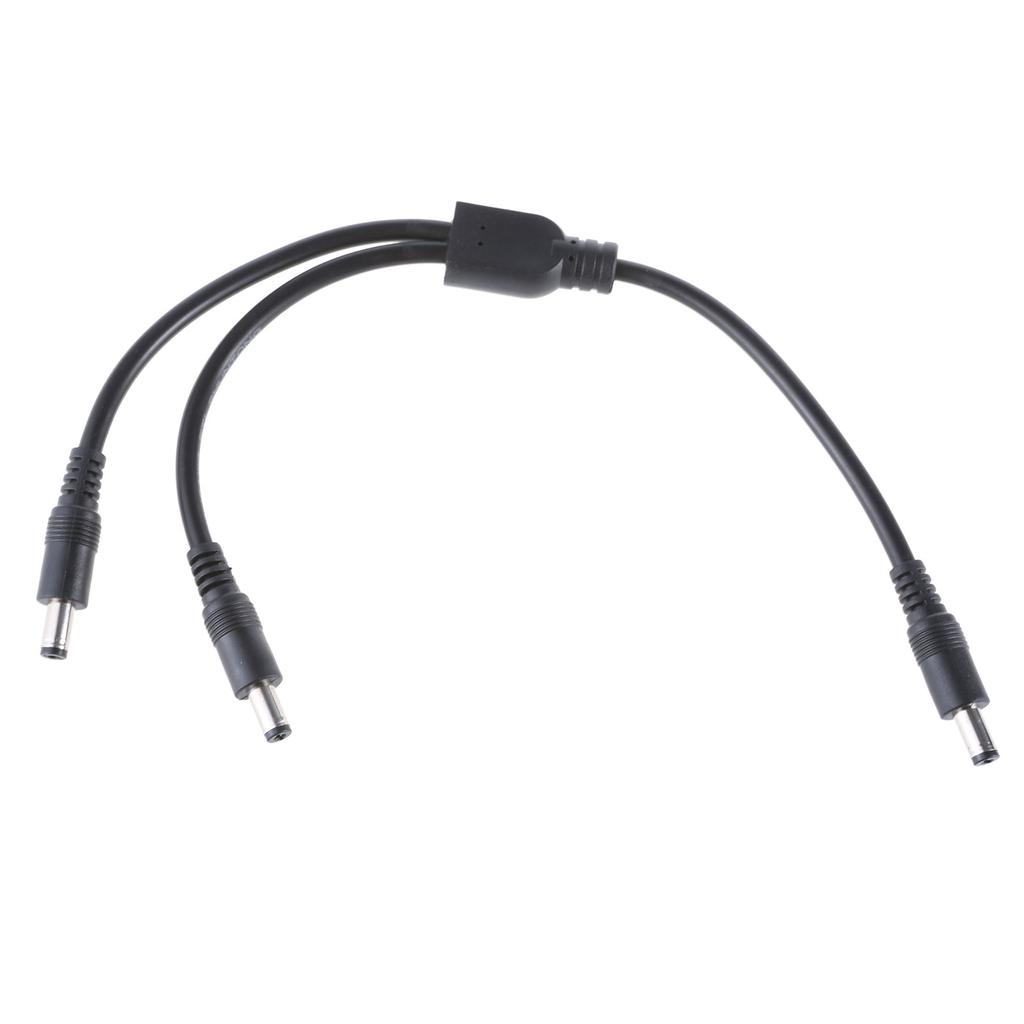 Cabo divisor de energia DC 5,5x2,1 mm/5,5x2,5 mm 1 macho para 2 machos Cabo adaptador Y para câmera CCTV e luz LED 40 cm/30 cm