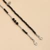 Elegant Gothic Plane Pendant Necklace with Black Beaded Charm and Adjustable Chain Decoration for Trendy Women