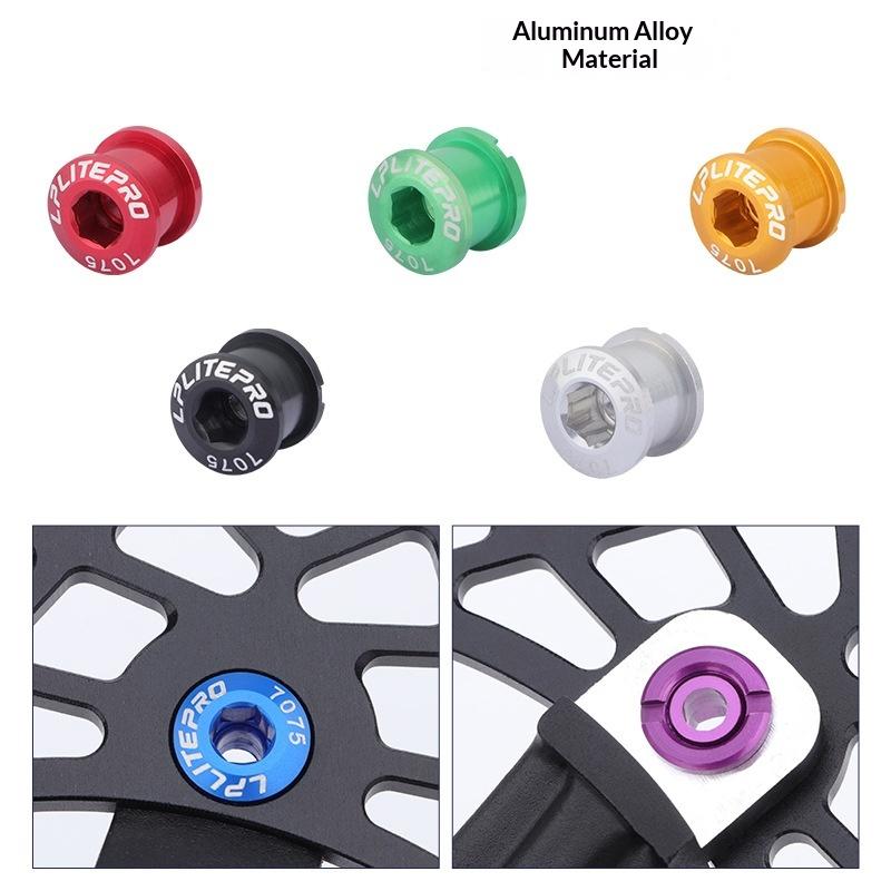 5Pcs 9.5mm Single Double Chainring Bolt for Bike Sprocket Thread Plate Disc Screw Mountain Road Bike Crank Section