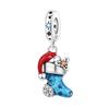 Argento 925 Tacchi Alti Rossi Scarpe da Ginnastica Dorate Trofeo di Calcio Braccialetto Charms Negozio di Regali Serie Scarpe