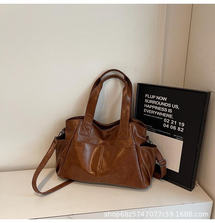 Handbag Bag Women's 2025 New Large-capacity Retro Shoulder Bag Versatile Trend Crossbody Commuter Bag