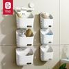 Feifei Cat Kitchen Hanging Storage Basket for Garlic & Ginger, Bathroom & Wardrobe Organizer