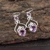 Morganite Gemstone Silver Earrings 1.60", 925 Sterling Silver Customize Dangle Jewelry For Women EE-18-11