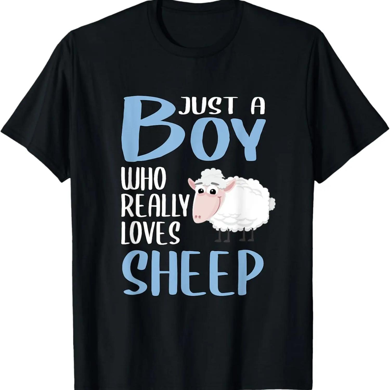 Mens Gift Sheep Just A Boy Who Really Loves Sheep T-Shirt S чёрный
