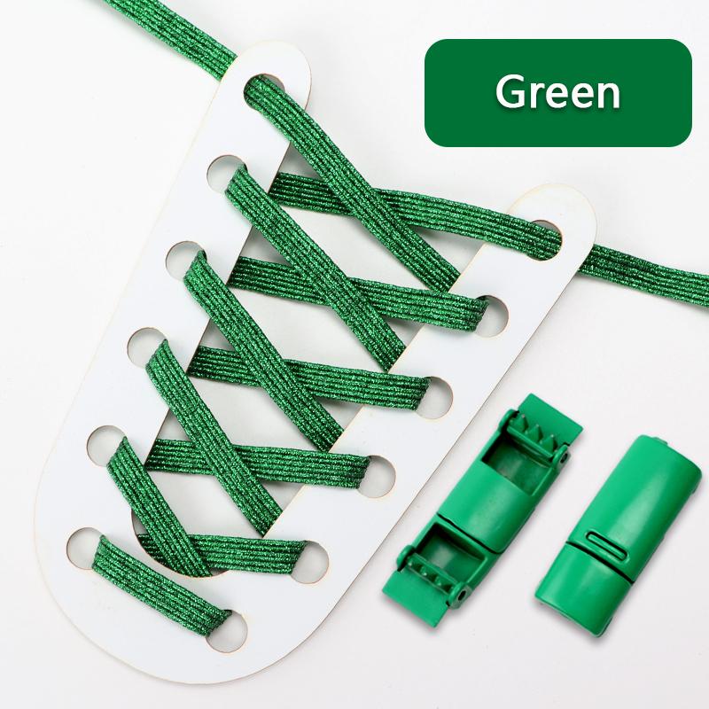 NR.8 1 Par Rainbow Skosnören Magnetisk metalllås Elastiskt skosnöre Inga knytsnören Skosnören Barn Vuxen Snabbspets gummiband Skosnören