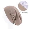 Modal Cotton Wide-brimmed Pullover Cap, Hair Care Cap, Lined Satin Chemotherapy Cap, Nightcap, Hair Loss Hat