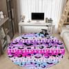 1pc Gothic Bat Office Round Rug, Non-slip, Soft and Durable Office Rug for Interior Decoration, Perfect for Office,Decoration yy260204049