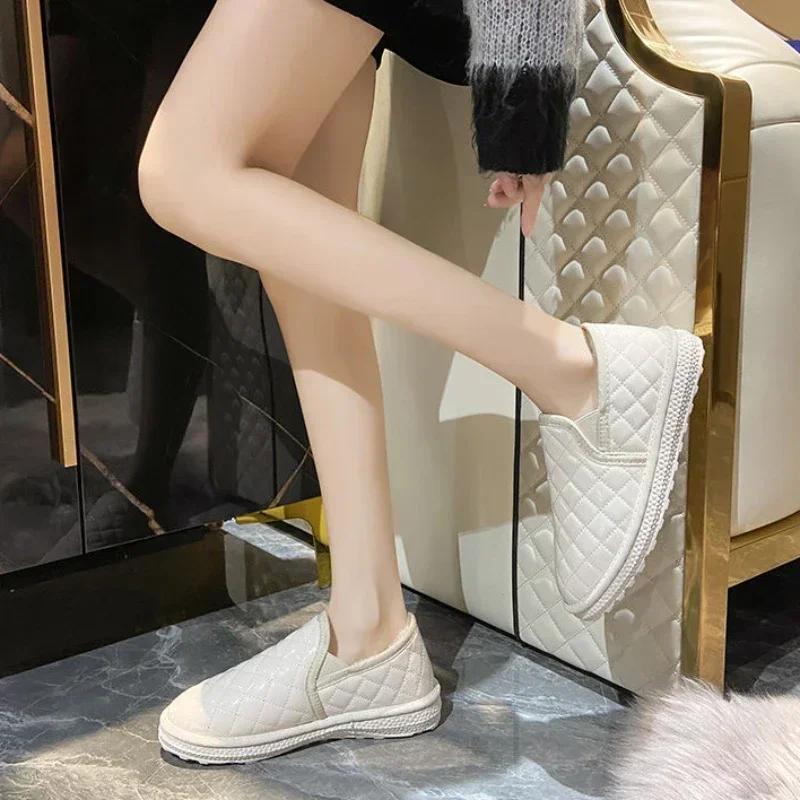Fashion Waterproof Shoes for Woman Elegant With Medium Heels Women's Snow Boots Anti Slip Gyaru Winter 2024 No Slipery Comfrtable Sale