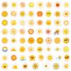 60 New Sunshine Sunshine Graffiti Stickers Computer Notebook Water Cup Decorative Waterproof Stickers