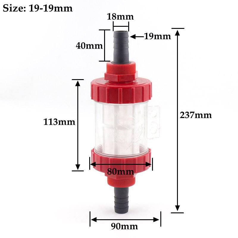 

1pc 15mm 19mm 24mm Piston Pump Hose Pipe Filter Water Jetter Irrigation Sprayer Absorbent Filters Aquarium Transparent Strainer 1pc