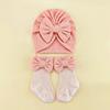 Baby Bow Headband & Socks Set - Newborn Hat & Accessory Bundle
