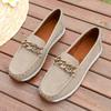 Soft Sole Slip-on Women's Loafers Fashion Chain Decors Anti-slip Casual Shoes for Women Office Ladies Comfortable Flat Footwear