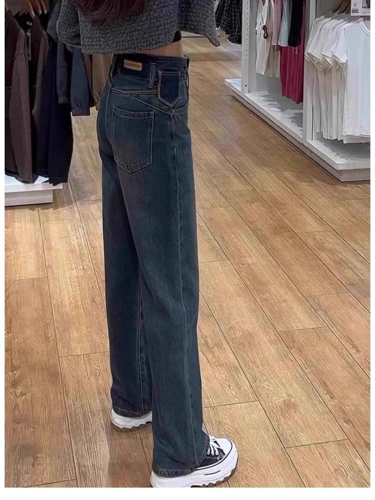 Women's Plus Size Fleece-Lined High Waist Wide-Leg Jeans - Winter 2025 Retro Style