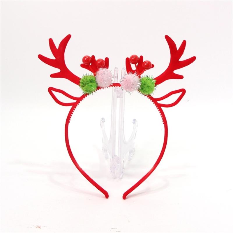 Christmas Reindeer Headband for All Age Party Accessories Deer Horn Hairhoop Festival Hairband Seasonal Costume Headwear