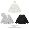 V-neck Ruffle Waist-Cinching Slim Short Jacket for Women - Spring/Autumn 2025 Collection