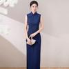 White sleeveless national style new Chinese Suzhou long cheongsam improved young 1011 new women's high sense summer