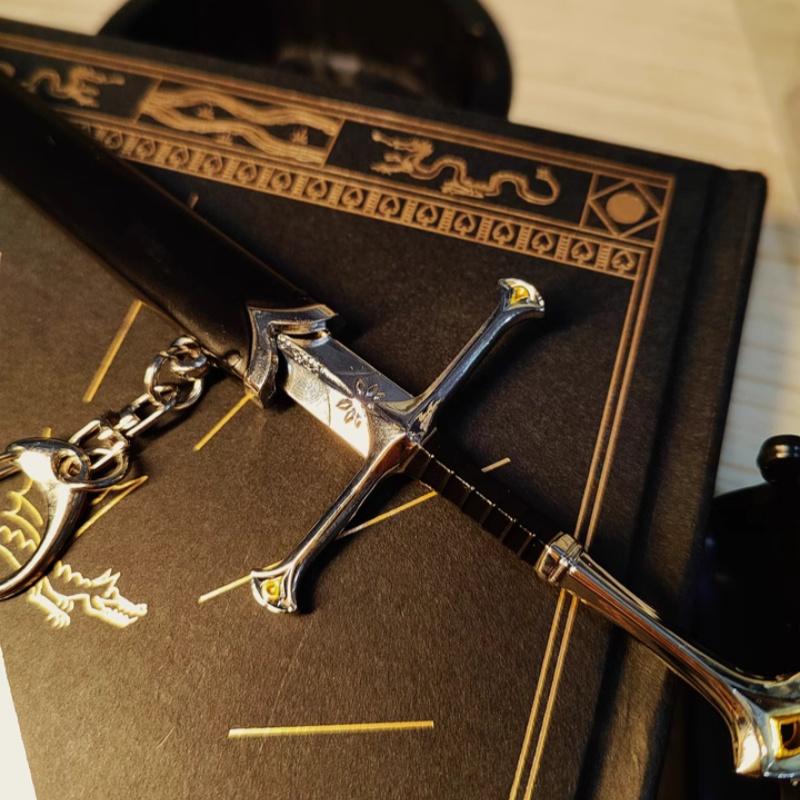 22cm Metal Gandalf Katana Sword Movie Rings Knight Knife Iron Real Size Japanese Katana Samurai Sword Cosplay Kid Toy Anime Gift