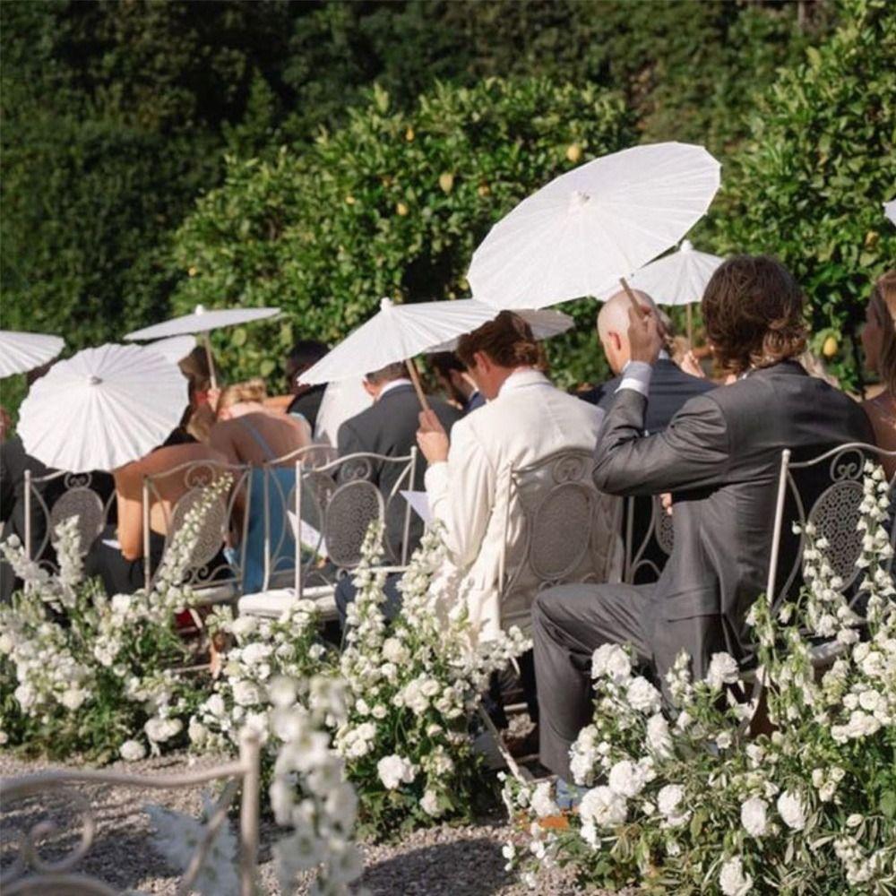 22/28/40/52cm Oil Paper Umbrella White Color Small Size Paper Umbrella Original Handmade Vintage Style Dance Umbrella