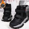 Children Warm Snow Boots Kids Winter Cotton Shoes Non-slip Snow Outdoor Warm Plush Boots High Top Warm Furry Footwear Waterproof Warm Sneakers