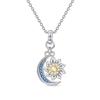 Sparkling New copper Shining Stars Infinity Knot Collier Embracing Halo Necklaces Elegant Birthday Gifts Ideal For Ladies