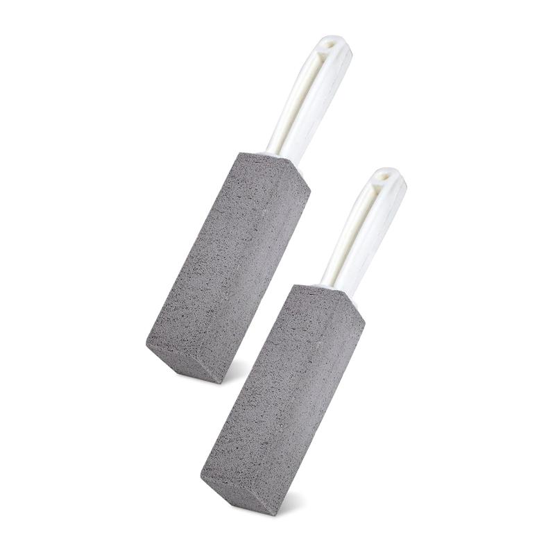 Pumice Steen voor Toilet met Handvat 2 Stuks Pumice Steen Borstel Pumice Steen Schoonmaakstick Kalkverwijderaar Afwassen Schoonmaakgereedschap